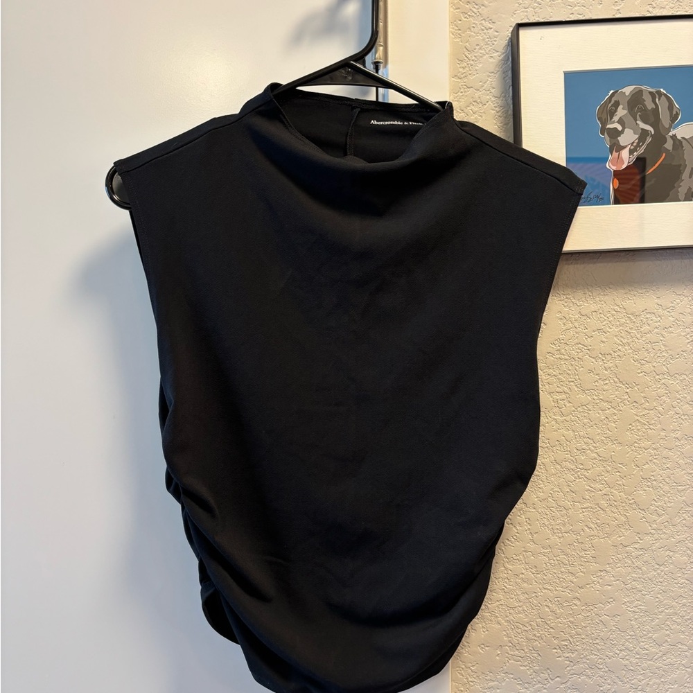 Abercrombie & Fitch Classic Black Mock Neck Tank
